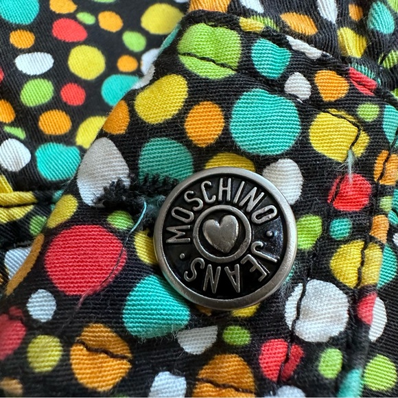 MOSHINO Vintage ‘90’s Polka Dot Jean Jacket Style - Size 8 - Picture 11 of 12